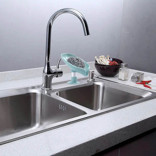 Self Draining Soap Holder for Bathroom Leaf Shape...