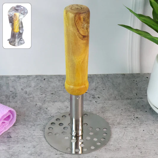 Stainless Steel Potato Masher, Pav Bhaji Masher with...
