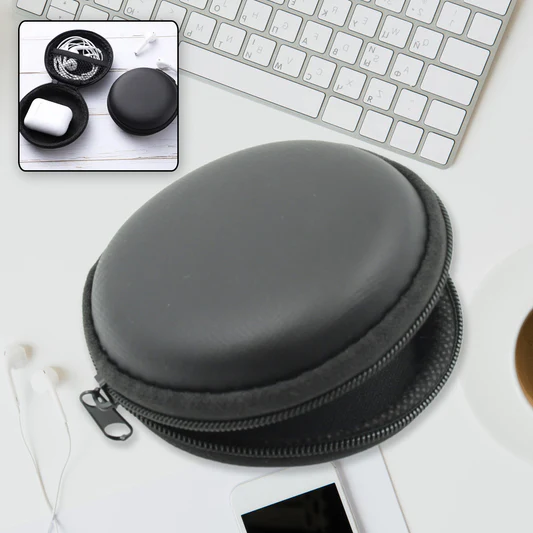 Cute Round Earphone Carrying Case - Multi-Use Pocket...