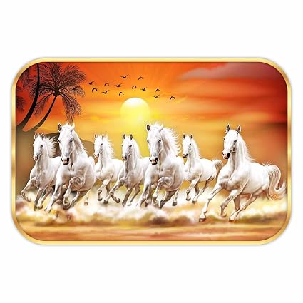 SAF 7 Running Horses at Sunrise Vastu UV Textured Multi-Effect