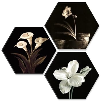 SAF paintings Flower Pot UV Textured MDF Set of 3