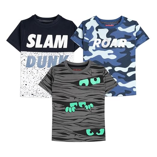 Real Basics Boy's Cotton Regular fit T-Shirts Pack of 3